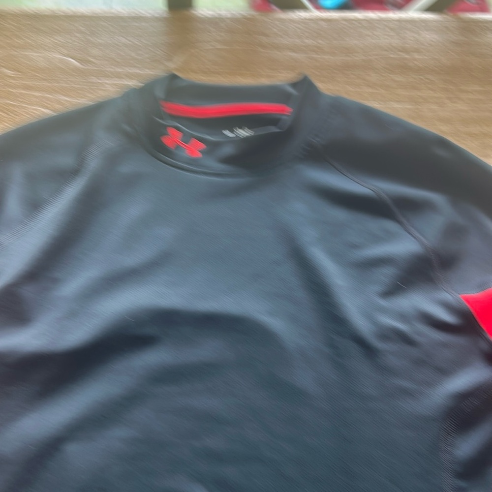 Under Armour Black and Red Performance Top
